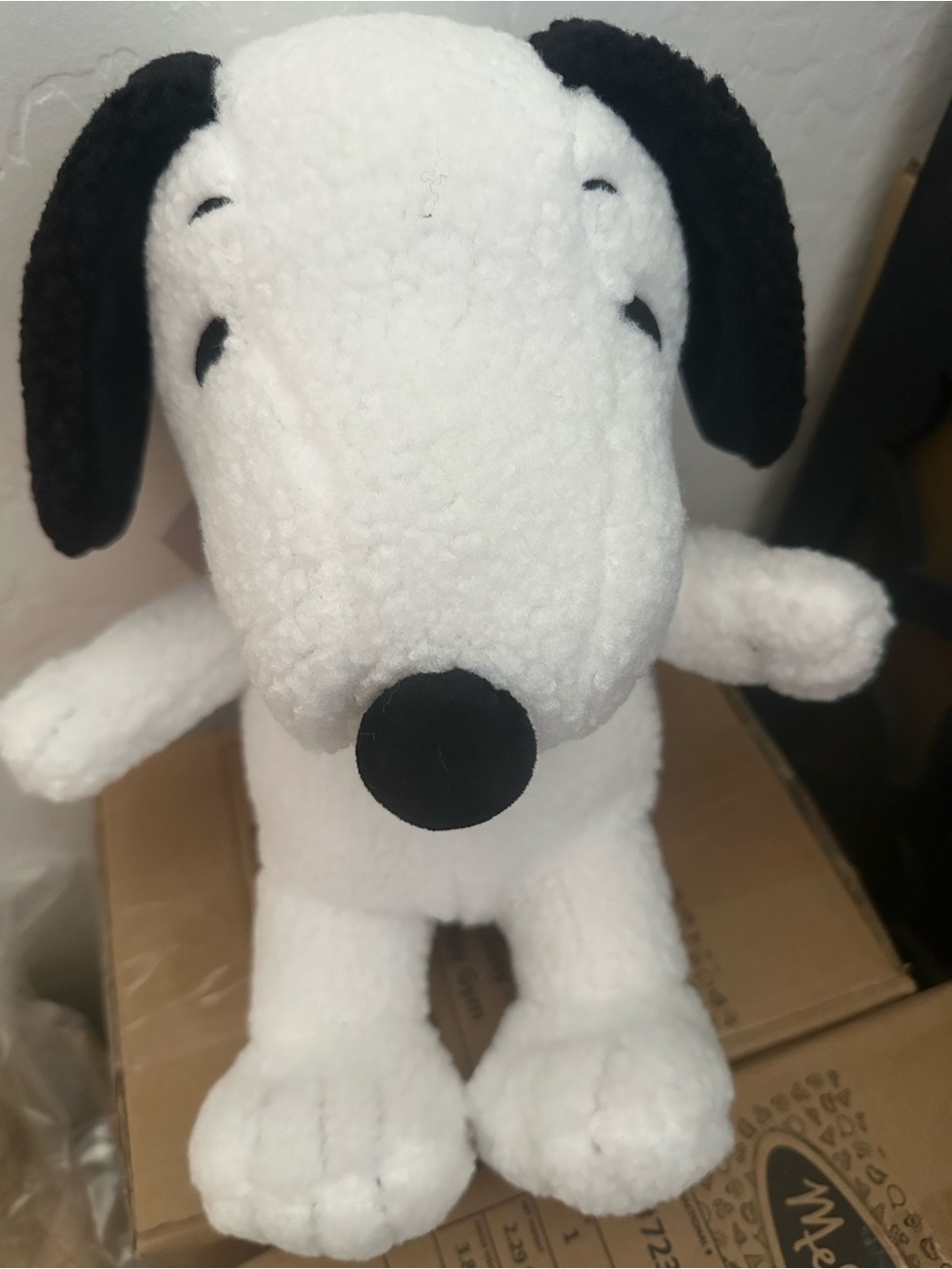 Peanuts Snoopy White & Black Plush backpack